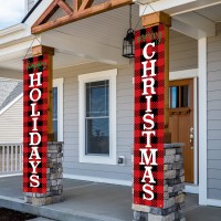 Merry Christmas Happy Holidays Door Banners