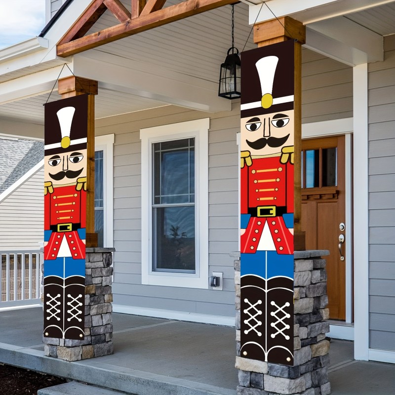 Nutcracker Soldier Christmas Welcome Sign Door Banners