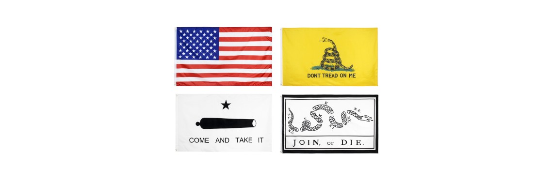 Premium Come and Take It Gadsden Dont Tread On Me Flags 4-Pack