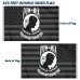 Premium Black American Pow Mia Flags 3x5 Outdoor Double Sided Heavy Duty Polyester 3 Ply Vivid Colors Double Stitched with Brass Grommets for Outdoor Indoor