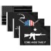 KENPMA Premium All Black American Flags 4-Pack - Durable & Fade-Proof Patriotic Decor