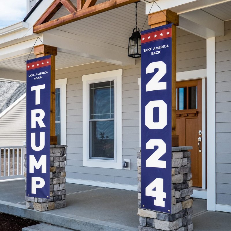 Trump 2024 Banners Take America Back Save America Again Large Banners Outdoor Porch Yard Sign Garden Door Wall Decorative Banner - Indoor/Outdoor Decorations